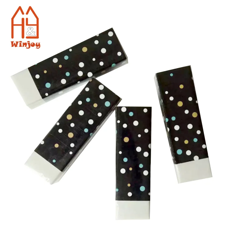 Custom Logo On Paper White Eraser For Pencil Cleanly Removes Marks Without Damaging Paper Rubber Soft Eraser