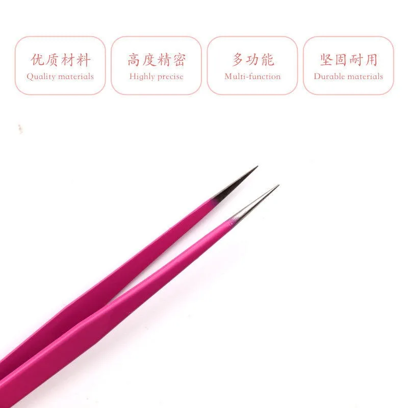 Silicone Pressing Head for 3D Sticker Rhinestones Water Sticker Stainless Steel Nail Tweezers
