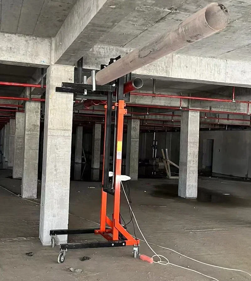 Vertical building materials loading lift for auxiliary materials  cement, bricks, and air ducts