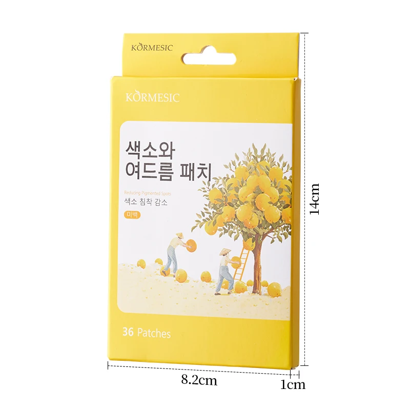 KORMESIC OEM private label Kormesic 90% Yuzu &5% Niacinamide light spot acne patch KR (foreign trade only) 36 stickers/box