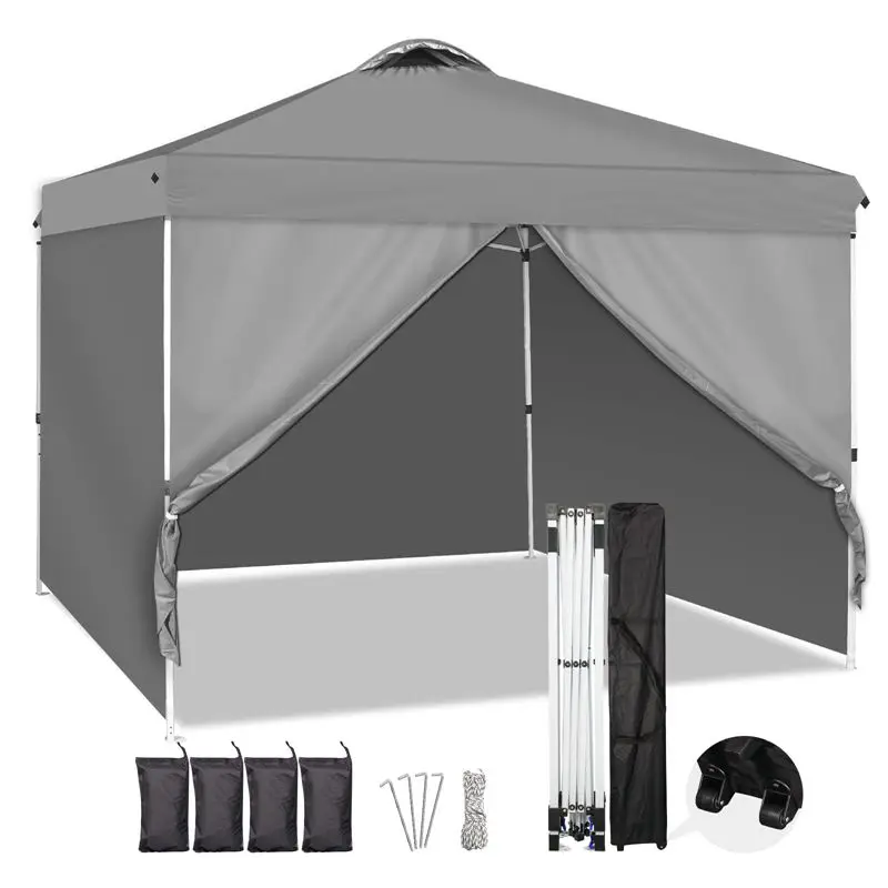 10FT X 10FT Heavy Duty Folding Event Camping Tent Trade Show Party Tent Fireproof Heavy Duty PVC Canopy Container Tent