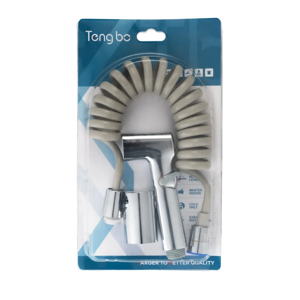 TB-617  stainless steel shower hose abs/pvc/plastic chrome shattaf sprayer bidet set