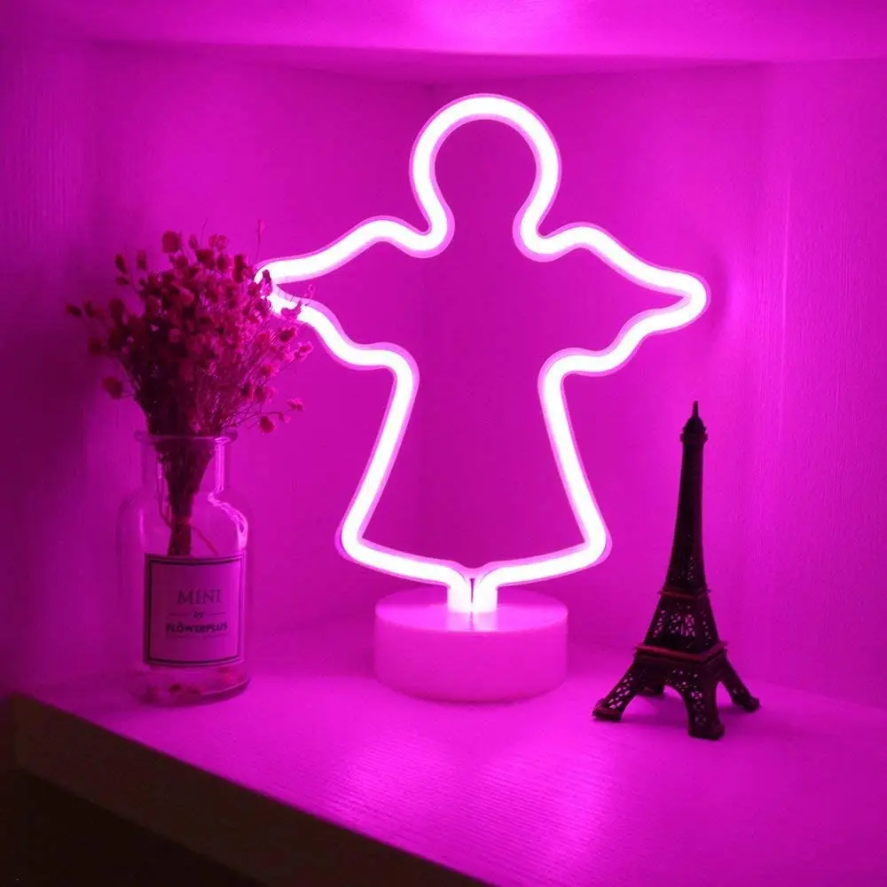 Bestseller LED neon light flex neon sign fashion design angel night light for baby room hotel holiday decoration