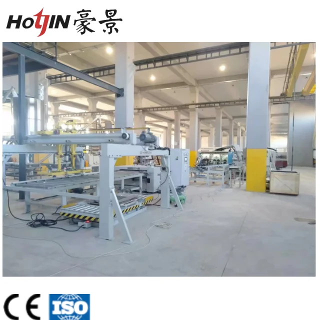 Automatic SPC flooringboard double end tenoner machine