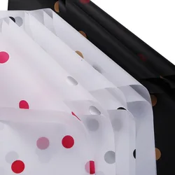 Fashion Caramel Film Point Dot Wrapping Flower Rose Bouquet Packing Material Florist Ready to Ship Waterproof Paper
