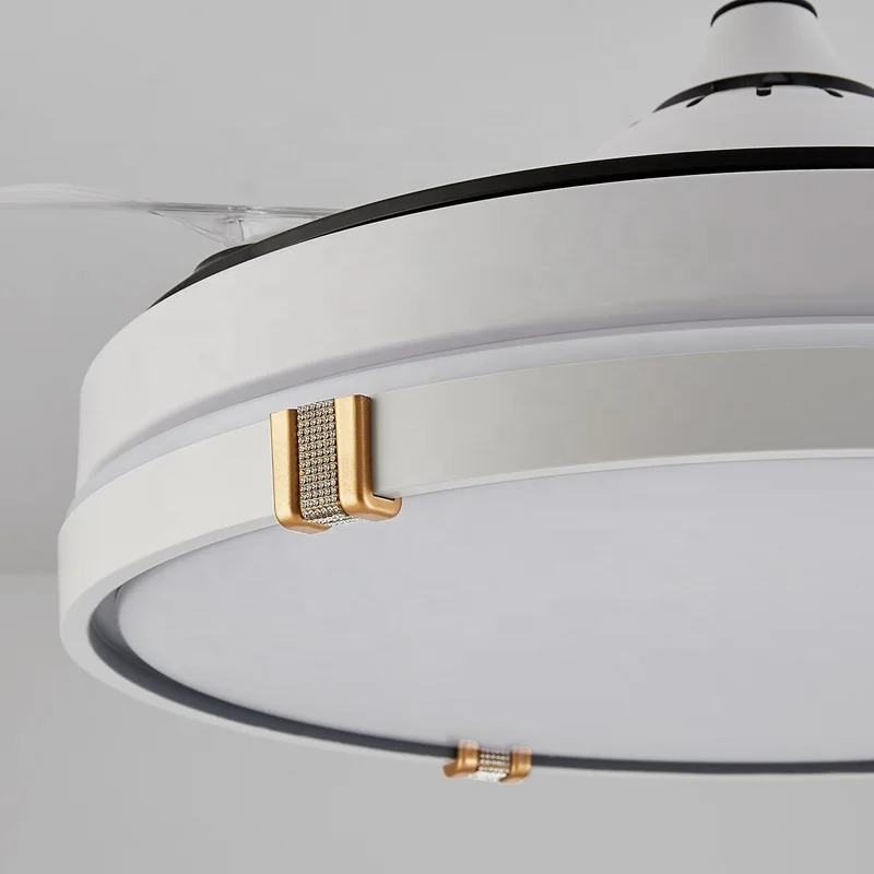 Y193 Modern remote control 42 inch bladeless 220v  ceiling fans with lights lamp led designer luz con ventilador oculto techo