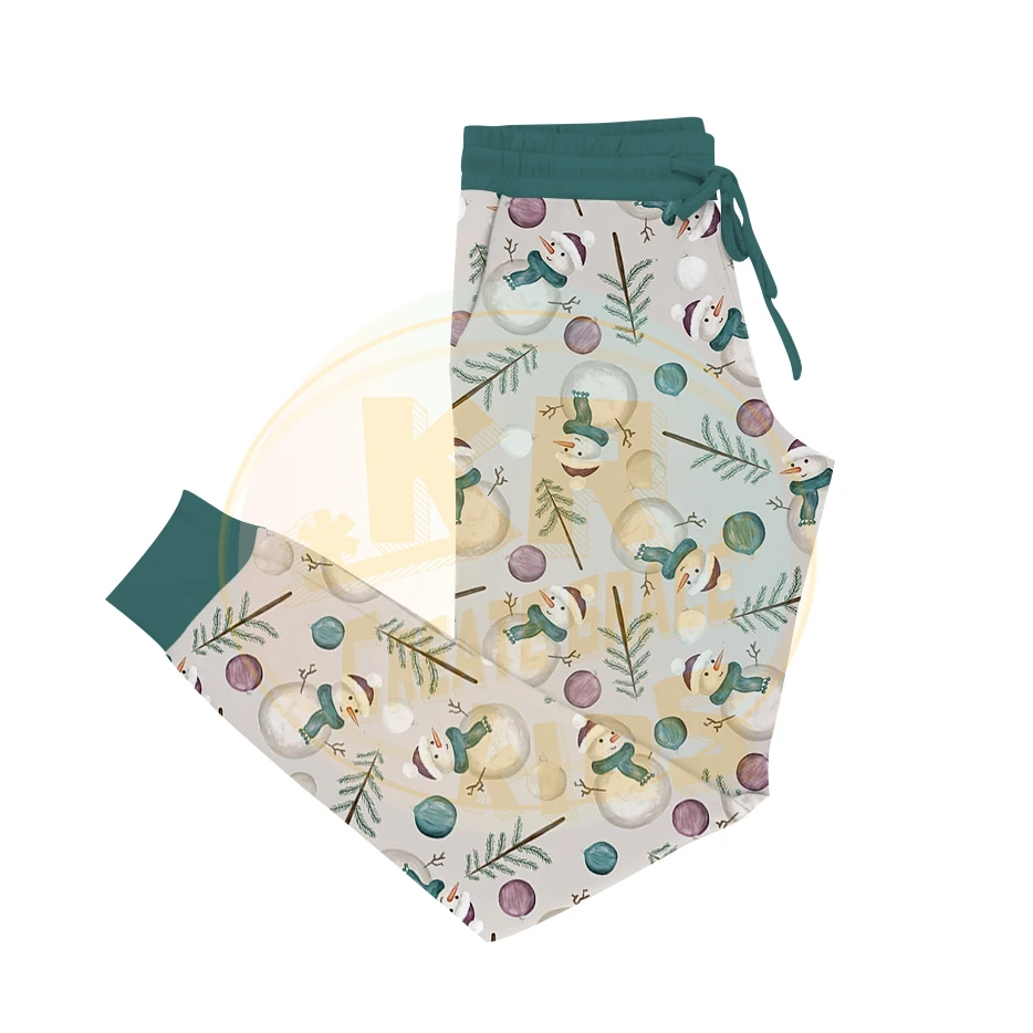 Suitable Custom Moms Christmas Cartoon Printing Mother 95% Bamboo Soft Mommy Joggers Mom Pants