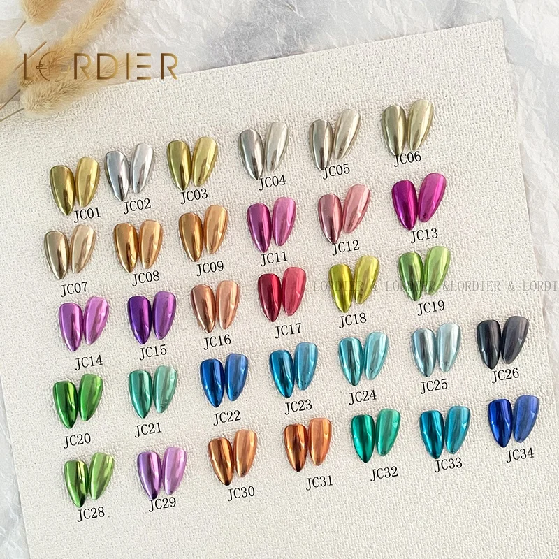 New Color Update Nail Mirror Powder Metallic Color Nail Art Gel Polishing Chrome Flakes Pigment Dust Decorations