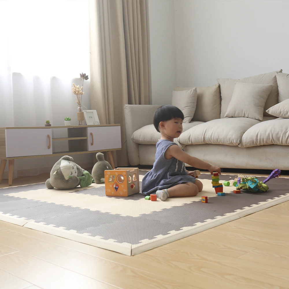 30cm 60cm thickness 1.2cm waterproof baby play floor Interlocking tatami eva foam puzzle mat for kids soft eva