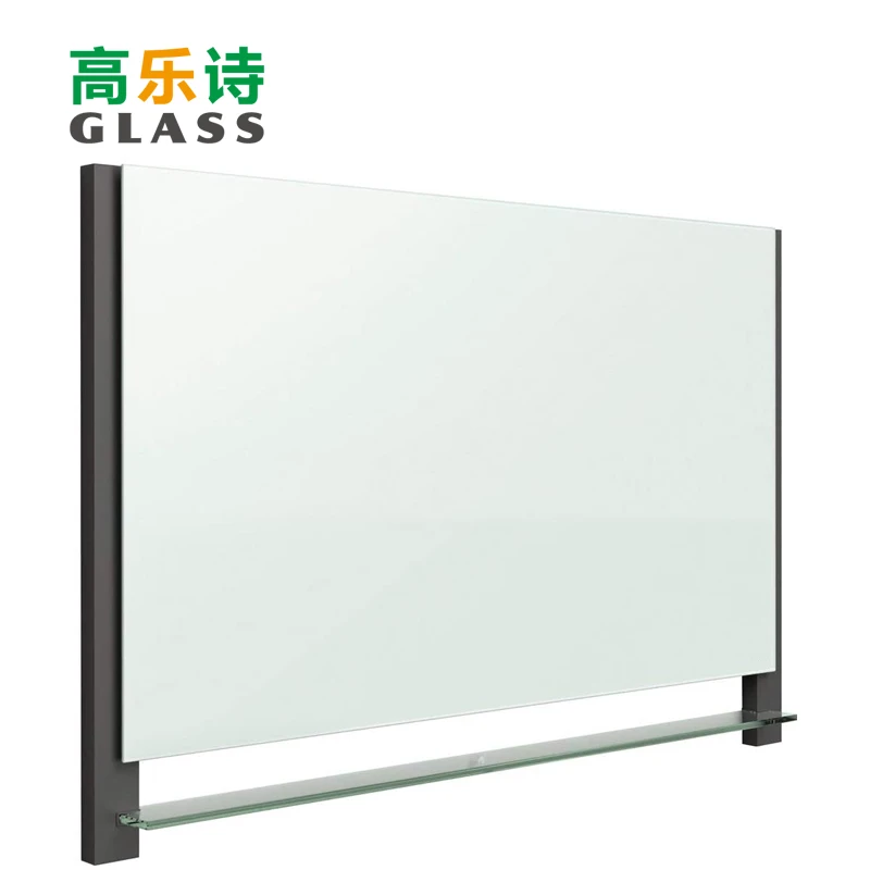 Wall Mounted Glass Whiteboard Easy Install Frameless Magnetic Heat Tempered Glass Board For School Office