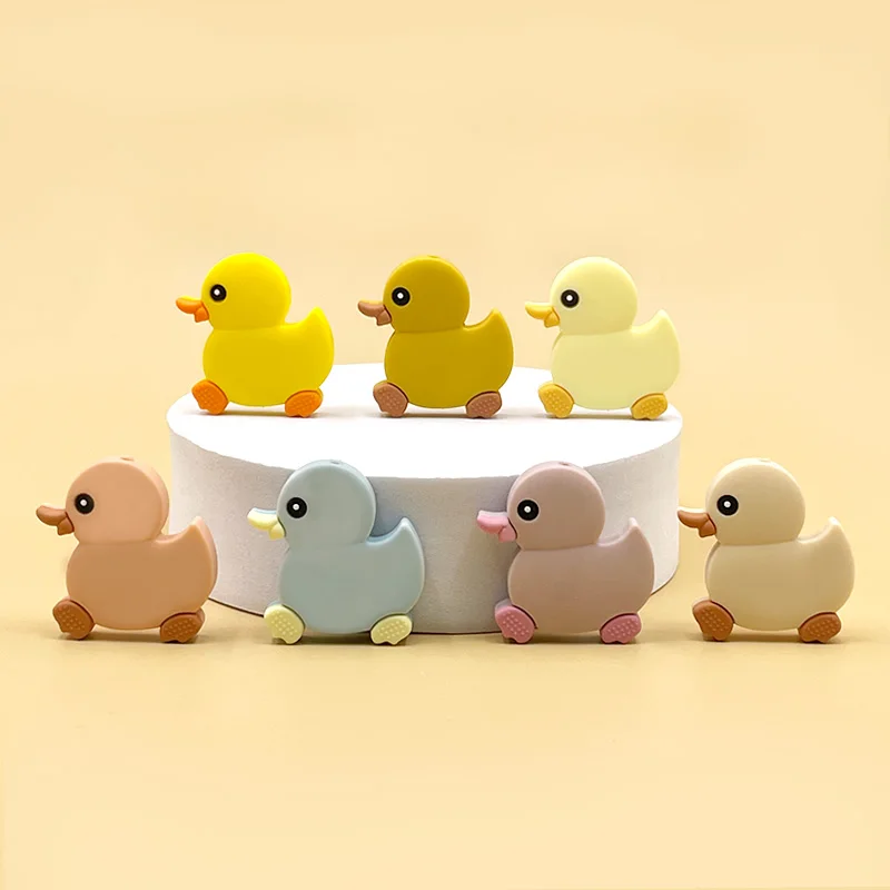 New Producut Food Grade Animal Shape BPA Free Silicone Little Duck Bead for Jewelry Pen Making