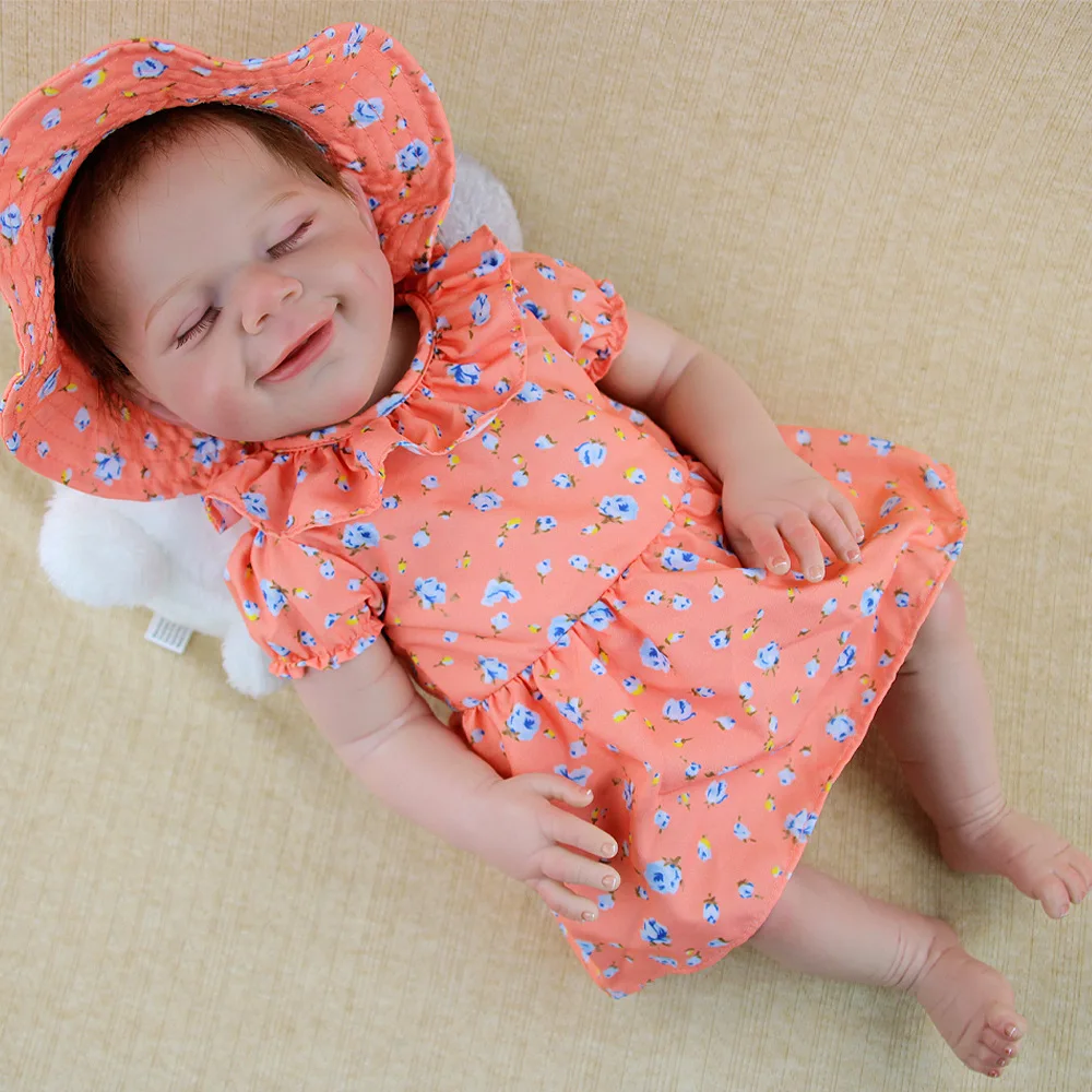 New realistic princess reborn dolls 18 inch silicon full body soft silicone baby doll clothes boys female for adoption toy