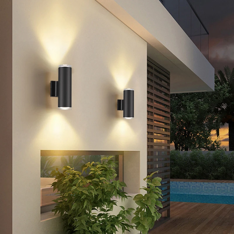 European Style Double Headed Led Up And Down Outdoor Lighting IP65 Modern Waterproof Outdoor Wall Lamp Outdoor Light
