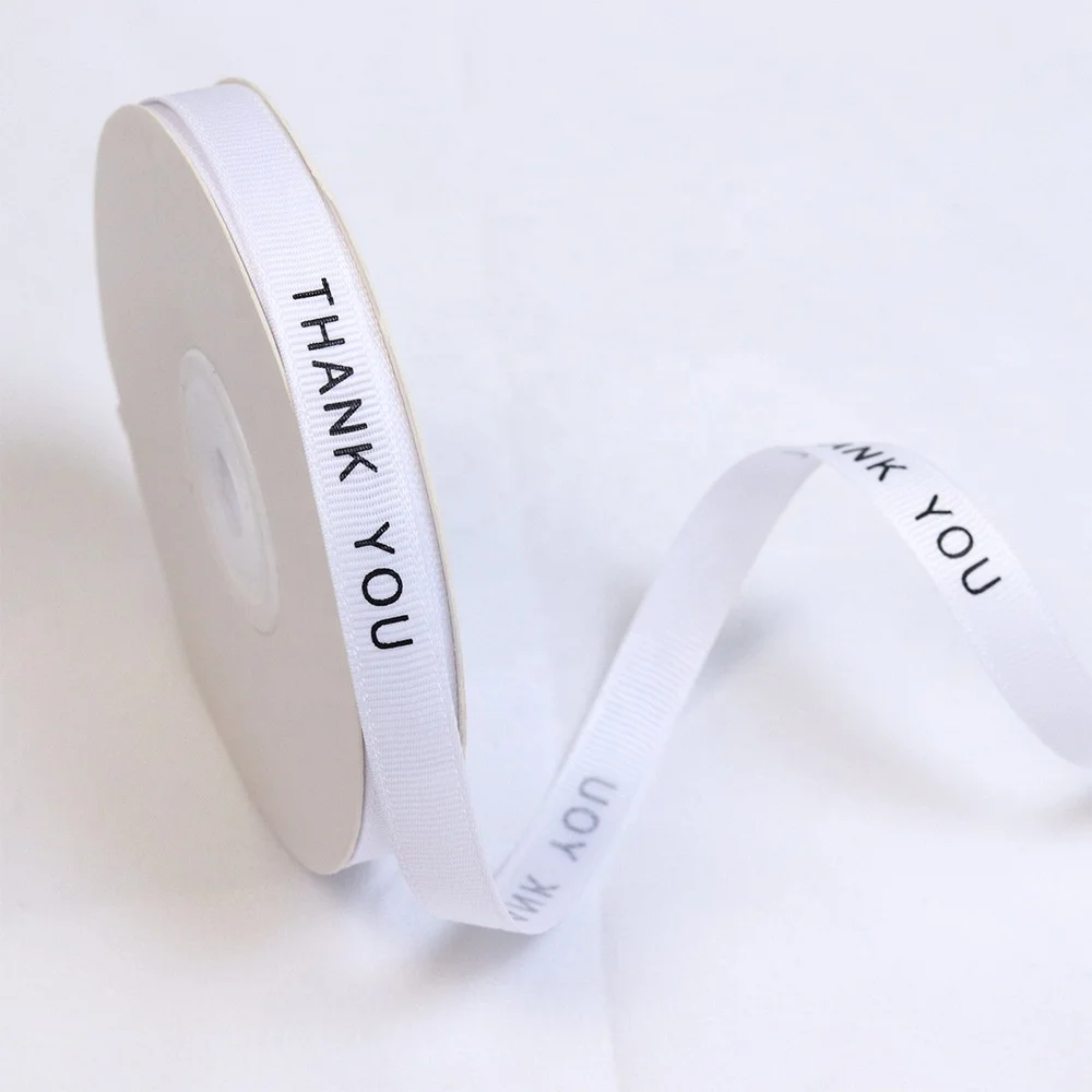 Wholesale Gross Grain Ribbon High Quality 116 Colors Custom Thermal Transfer Printing Logo Characters For Ribbon Grosgrain