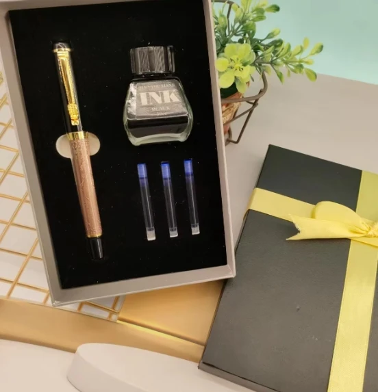 ACMECN China Element Horse Pen Luxury Writing ink Pen Office & School Supplier Creative Stationery Ancient Feather Fountain Pen