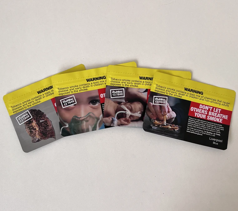 Custom wholesale Empty UK australian standards walter 25g tobacco GV leafs package pouch with zipper plastic flat bags