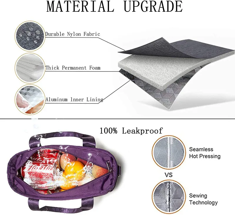 lunch bag tote insulated cooler bag for camping wholesale price reusable insulated sublimation lunch tote bag