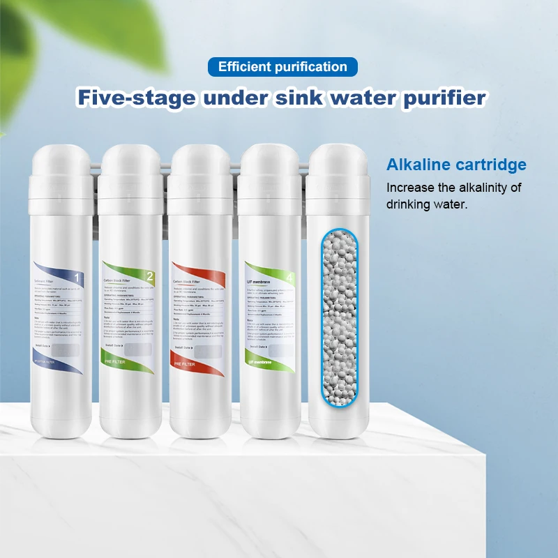 k5-5 Stage large flow 800GPD  House Under Sink Water Filter system UF system  Retained minerals