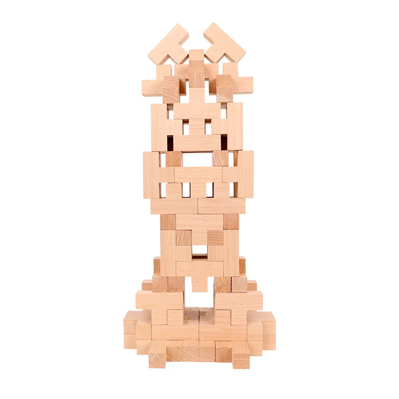 Open Creative Building Blocks New Design Wood Construction Set for Unisex Kids