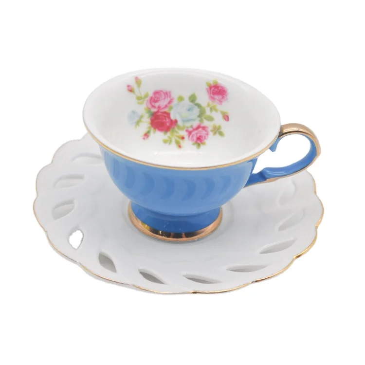 Colorful Coffee Cups And Saucers Sets New Bone China Mug Sets