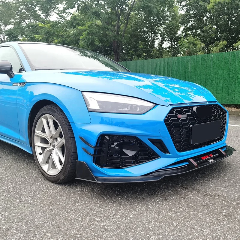 car body kits Gloss Black front bumper lip Splitter for Audi A5 RS5 B8.5 B9 2020 2021 2022