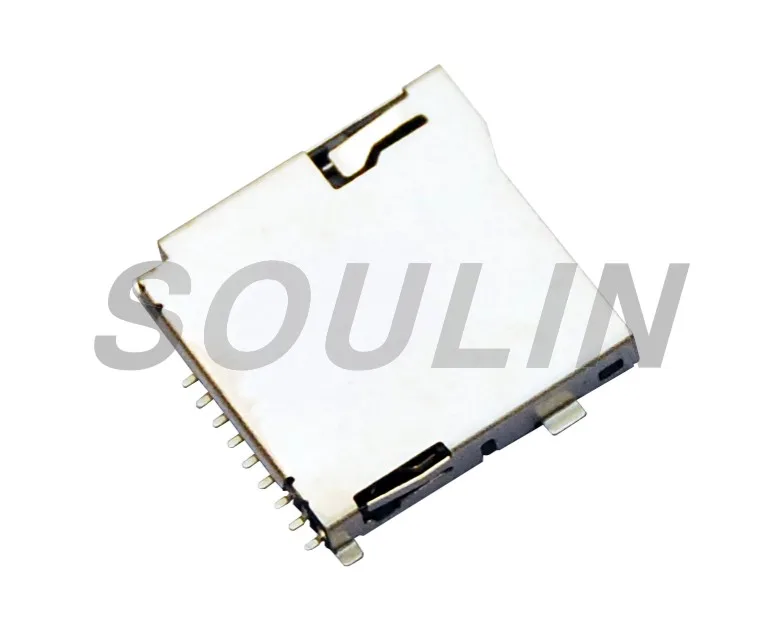 Micro sd memory card connector smt connector 10pin memory card connector push up push up