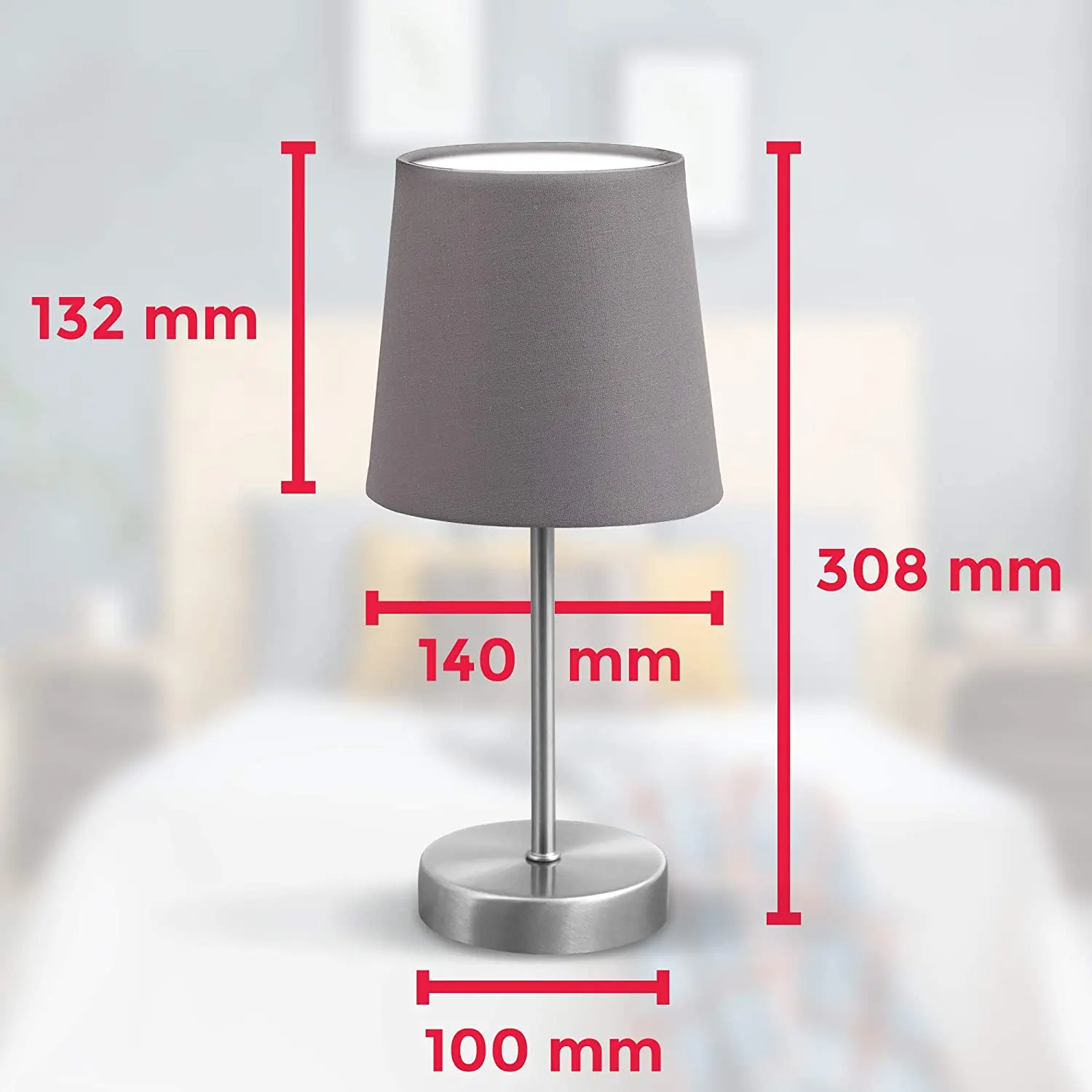 Hot Sale Modern Simple Fabric Lampshade Minimalism Small Bedroom Bedside Hotel Bedroom Led Table Lamp For Room Decoration