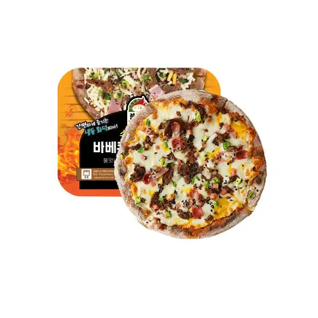 Frozen Firepot Pizza Bulpane Barbeque Bulgogi Frozen Pizza Made in Korea It is Pre-cut Pizza to easy to eat