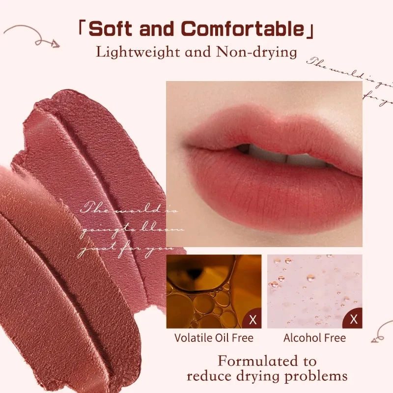 Flower Knows Strawberry Rococo Series Cloud Lip Cream lip mud muddy liquid Lipstick 3.5g 9 colors optional