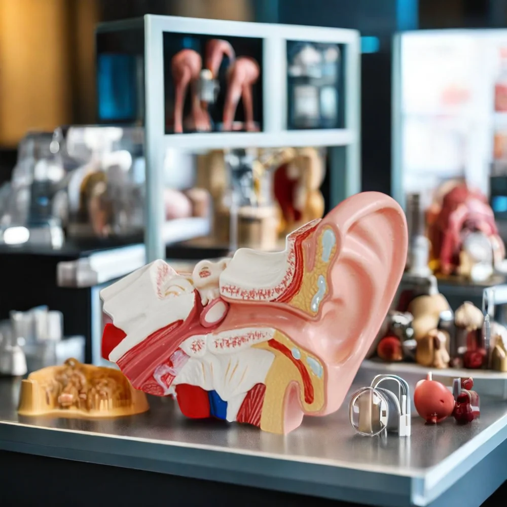 DARHMMY Medical Science Anatomical Type Human Ear Simulation Desktop Model