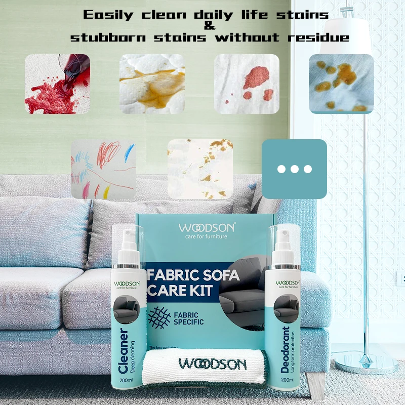 OEM fabric upholstery  furniture sofa carpet remove stains and and odor dry cleaning fabric sofa cleaner soap spray