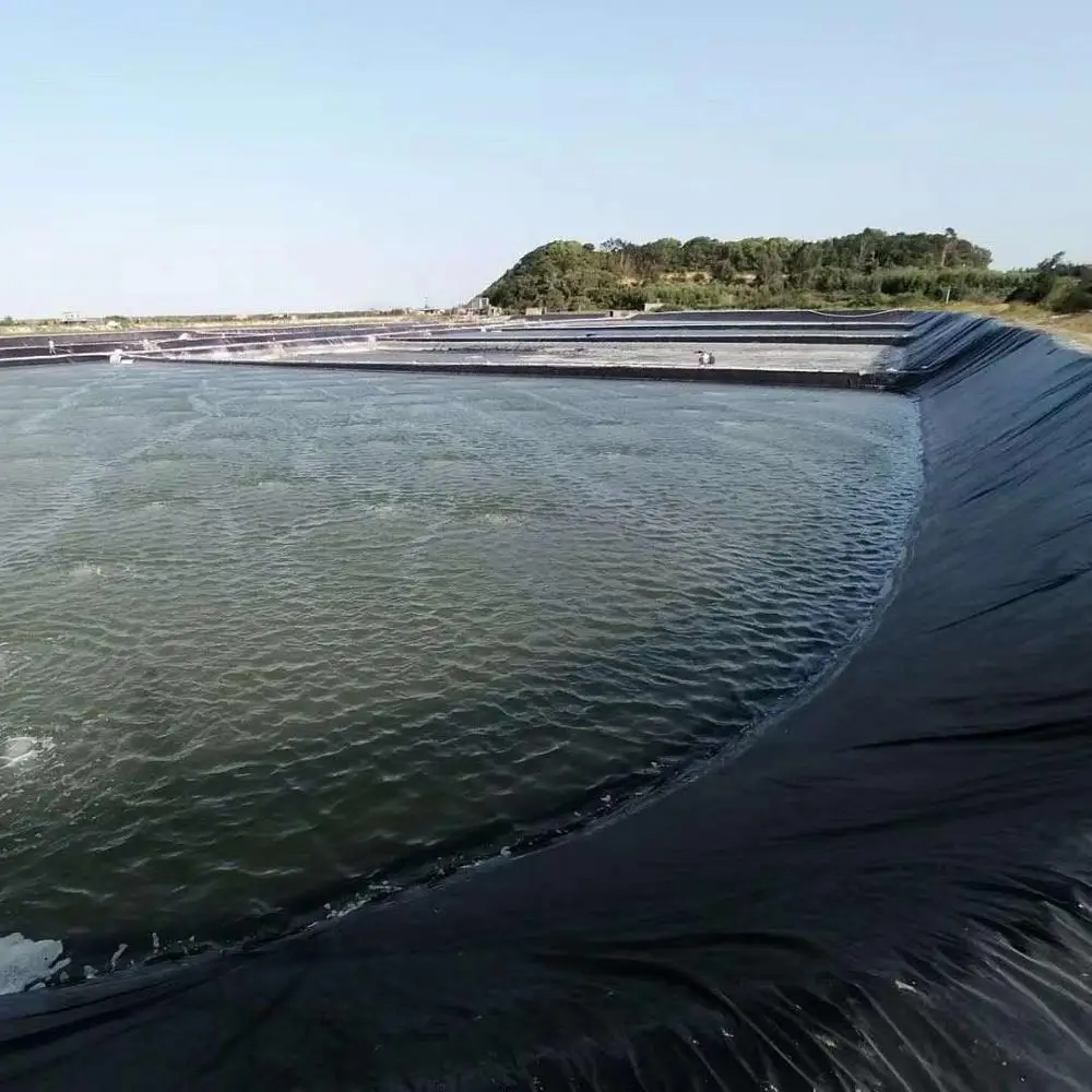 
Highly durable Pond Canal anti-uv impermeable HDPE geomembrane pond liner as fish farming China factory 