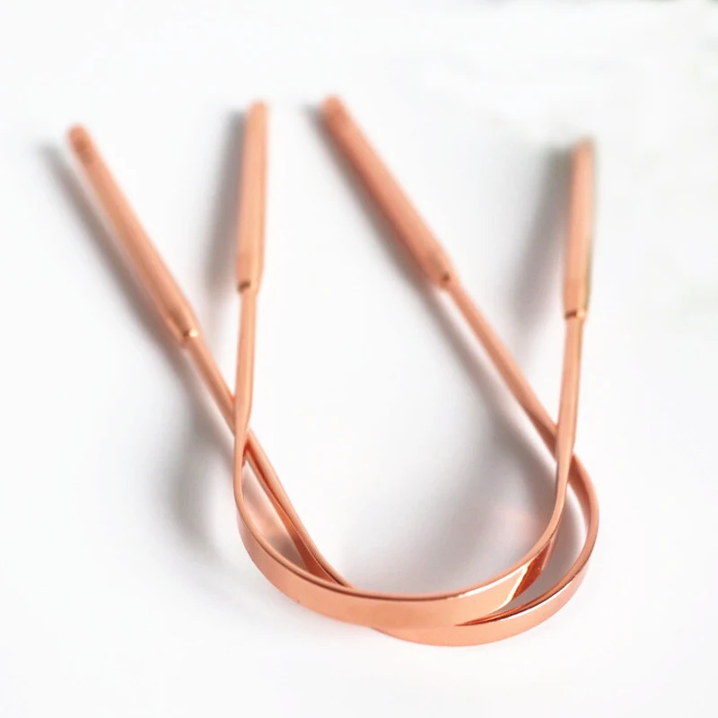 
U Shape Stainless Steel Metal Oral Hygiene Cleaning Tongue Cleaner Scraper 