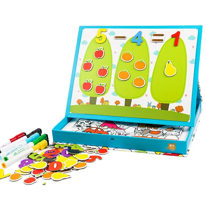 Детские развивающие Игрушки для раннего развития, необычная магнитная карточка, цифровая познавательная Магнитная цифровая игра-палочка