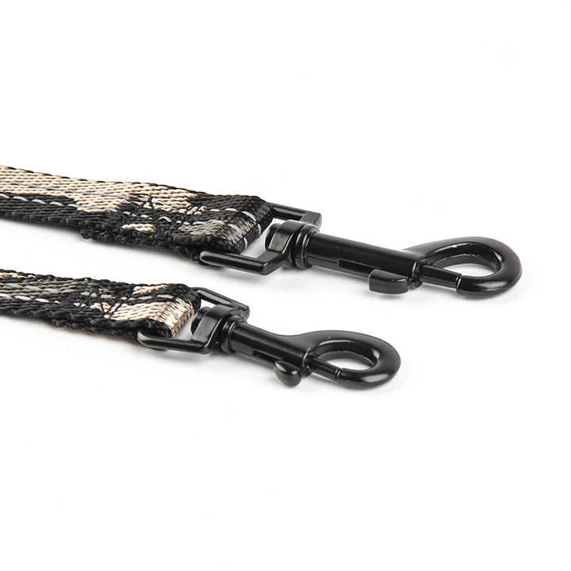 Nylon knit Black camouflage pattern durable stainless steel hook pet outlook safety dog leash harness collate three piece suit