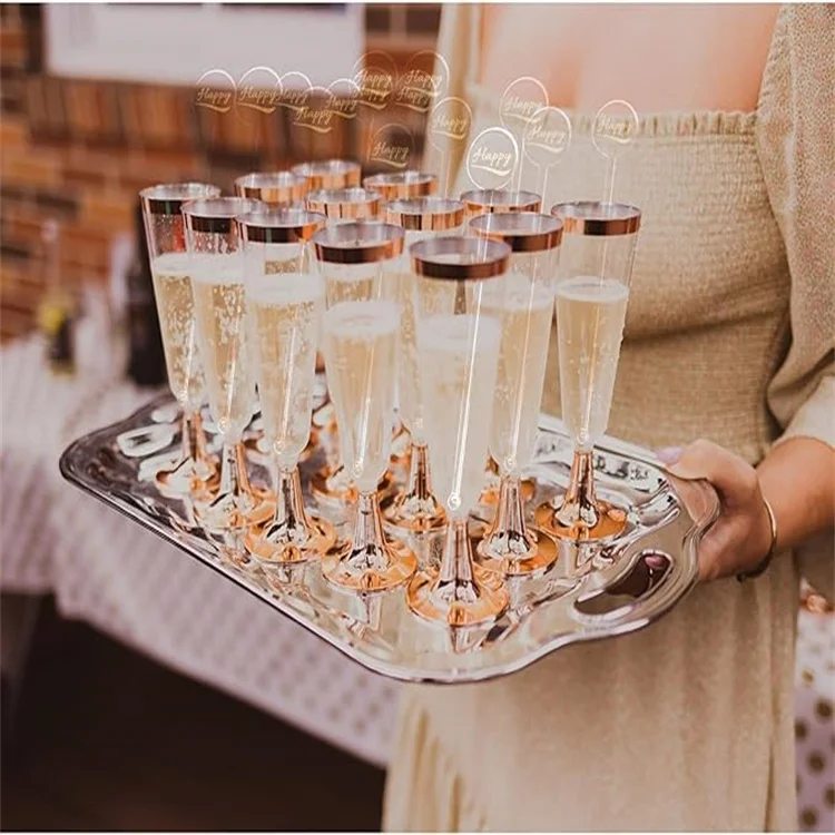 Cocktail Swizzle Sticks Plastic Disc Top Drink Stirrers Transparent Bar Drinks Mixing Rod for Coffee Whiskey Beverage