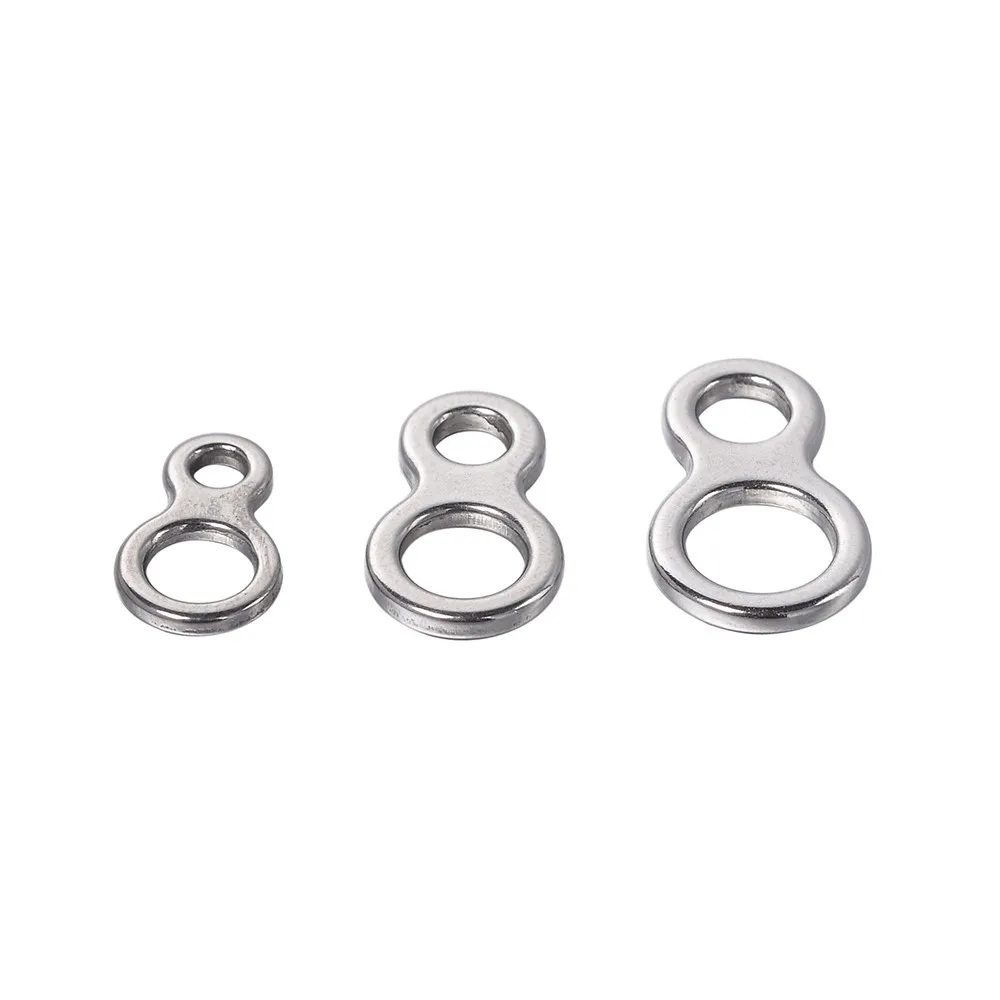 Fishing Gourd Chain Solid Ring Seamless Stainless Steel 8 Shape Loops Heavy Duty Fishing Connector