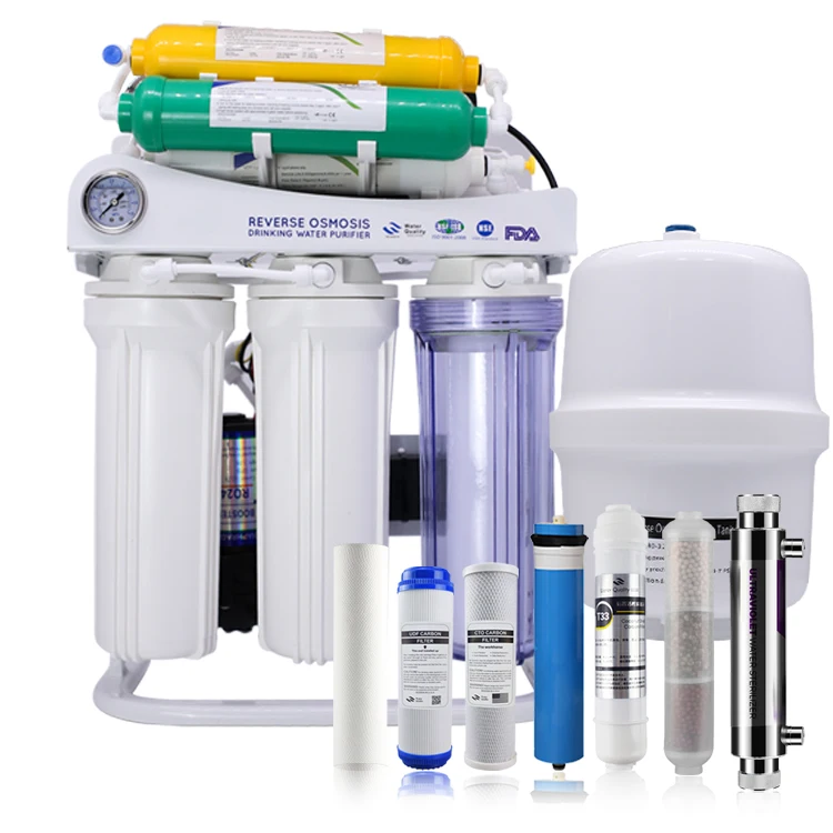Personal Small Household Whole Home House Kitchen Electric Drink Water Filtering System T33 Cto Tank Uv Water Filter Or Purifier