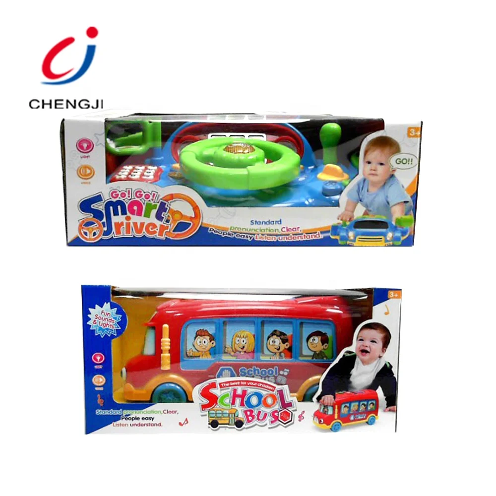 Newest product cartoon steering wheel baby toys china wholesale