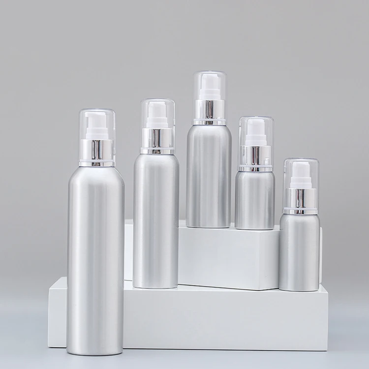 
120ml Wholesale Free sample Empty Refillable Cosmetic aluminum trigger spray bottle with sprayer 