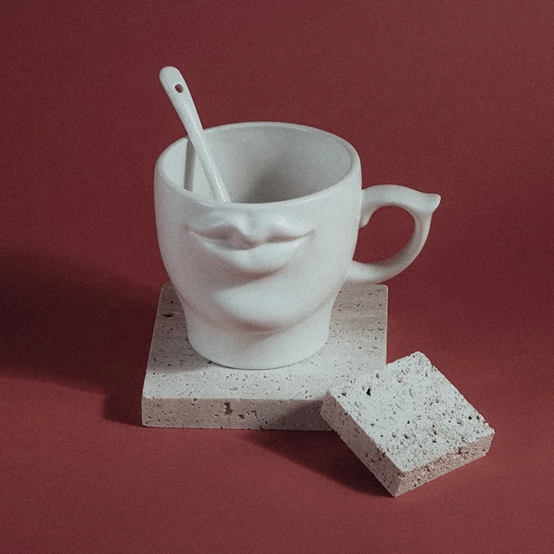  Персонализированная керамическая кофейная кружка с 3D Ротом белая фарфоровая чашка ручной работы для чая и молока посуда напитков особый подарок мам мужчин