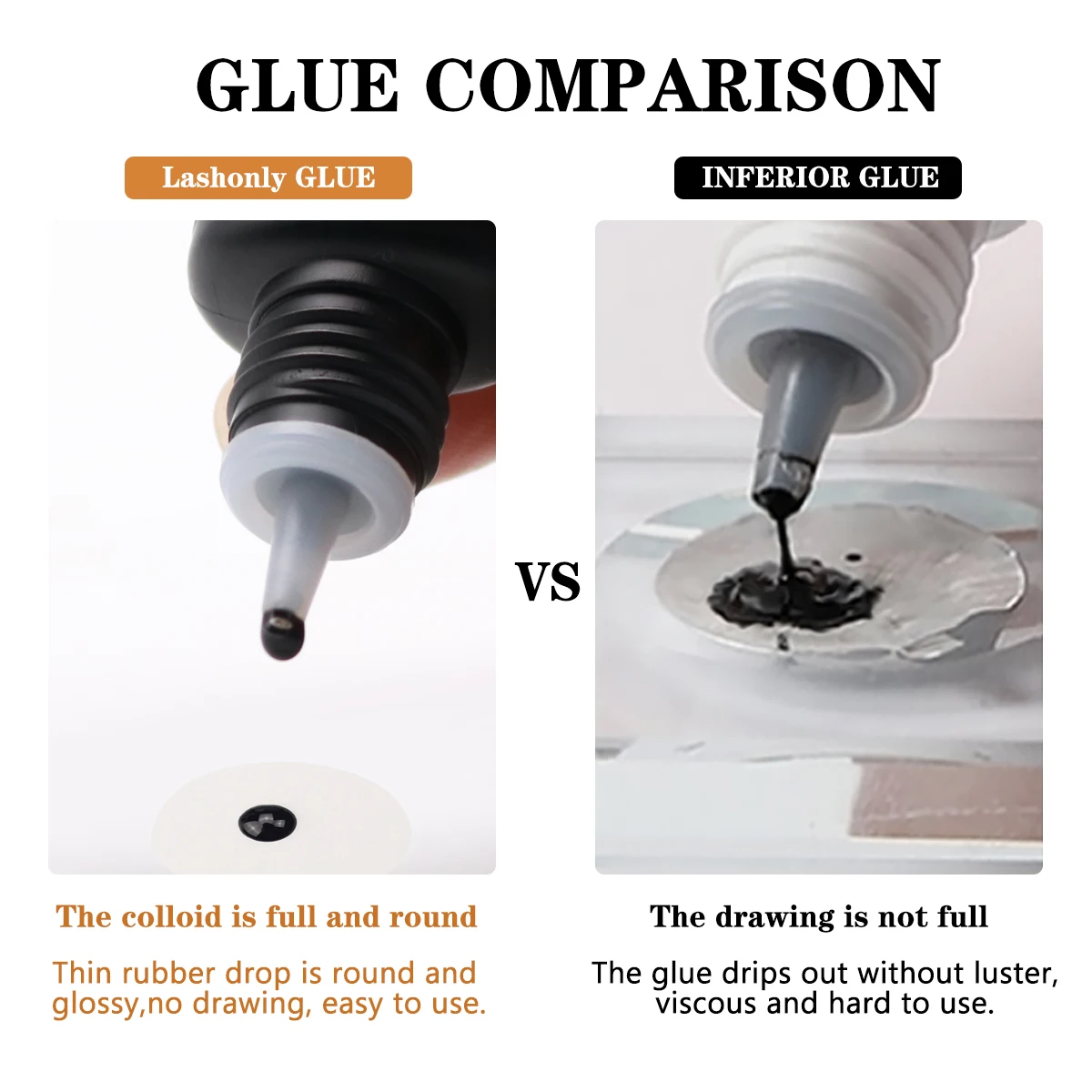 Lashonly Super Long Lasting  Fast Dry Safe Ingredients 5ml10ml Skilled Artist Use Non-irritating Low Odor Eyelash Extension Glue