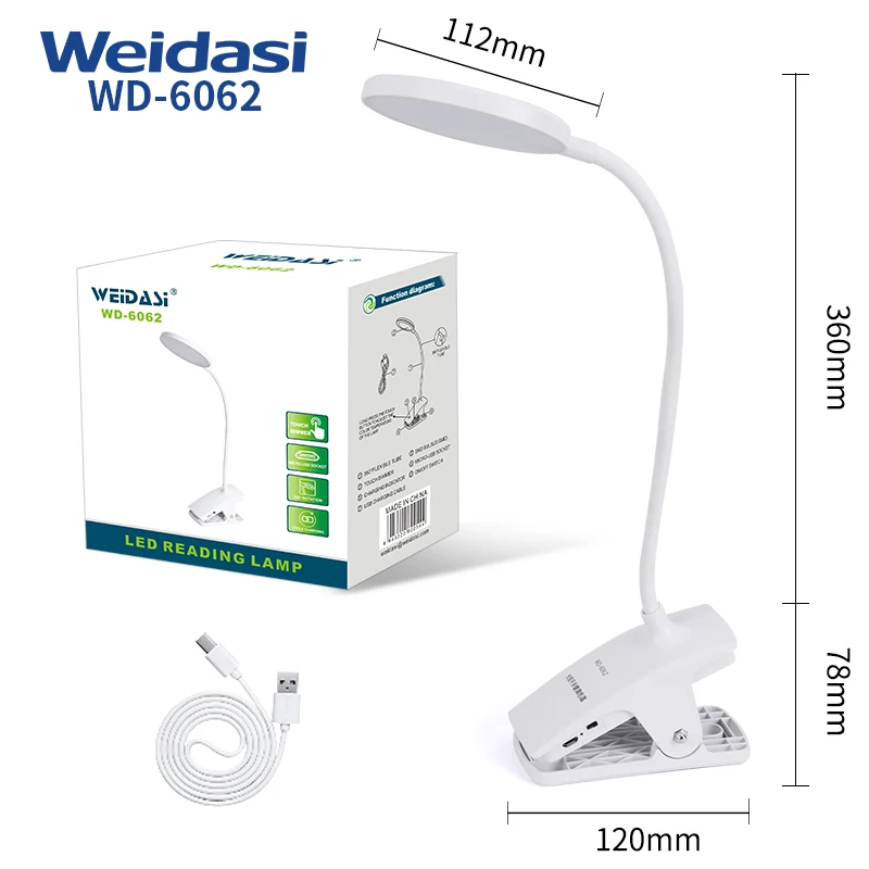 Weidasi wholesale desk reading lamp modern student table lamp for room lighting study light