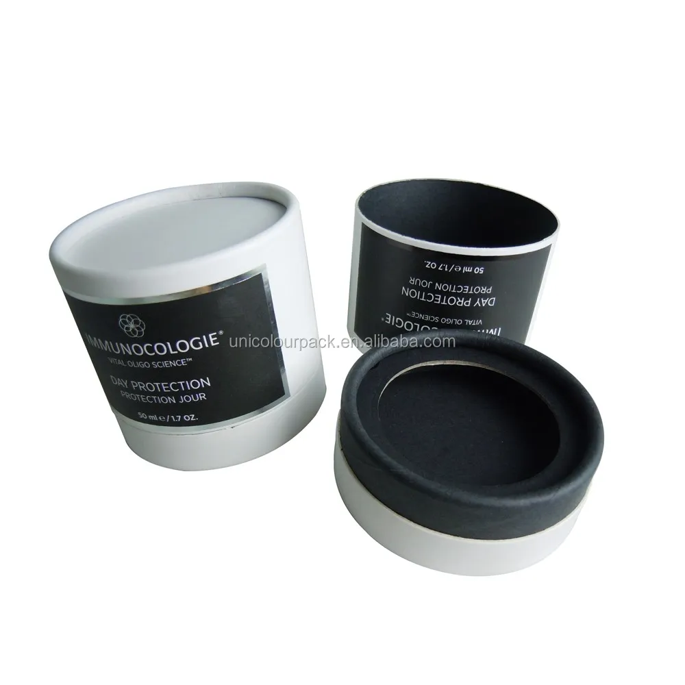 Custom Designed Disposable Size Rigid Cardboard Tube Packaging Paper Jar and Cylindrical Box for Cosmetic Tube Bottle