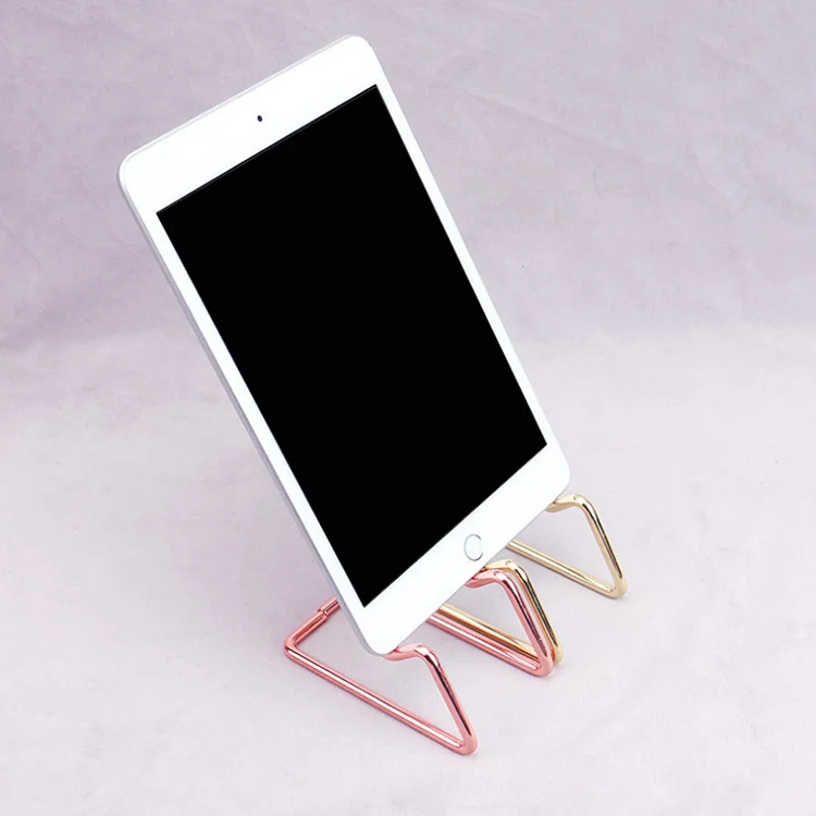 Metal wire Phone Holder Desktop Stand Phone holder clips gold / rose gold colors