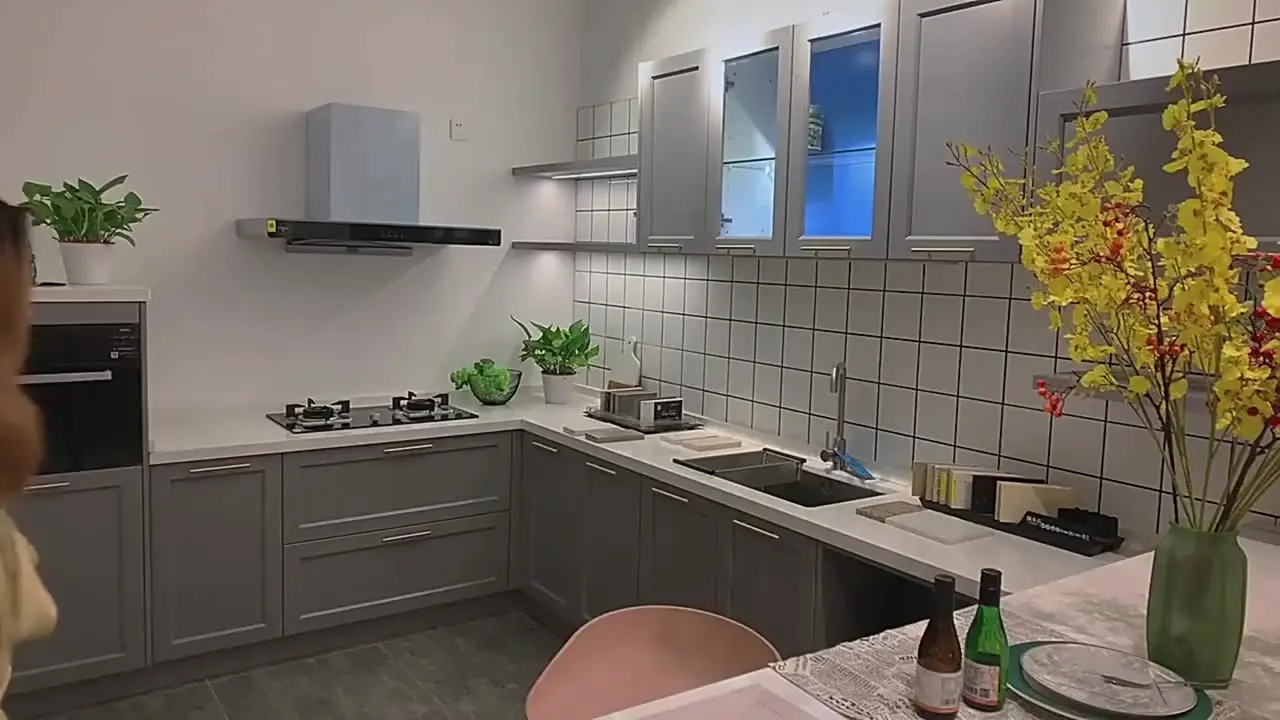 vermonhouzz American style Kendall Panel Solid wood modular Kitchen Cabinet white paint wood kitchen cabinets