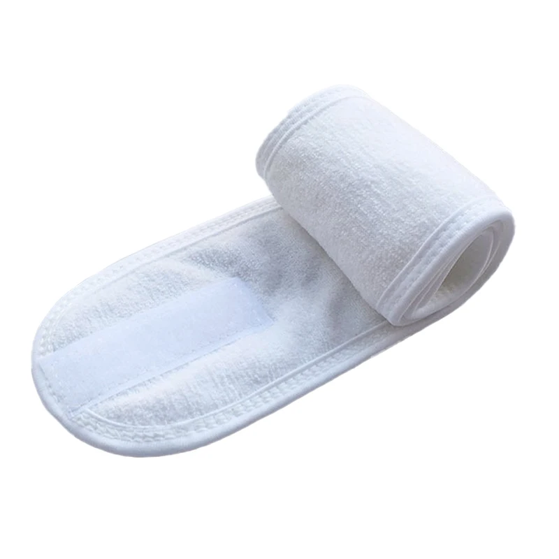 OEM ODM Cosmetic Bow Towel Wash Fleece Soft Wrap Shower Makeup Face Women Headband Head Facial Hairband Hair Band Elastic Spa