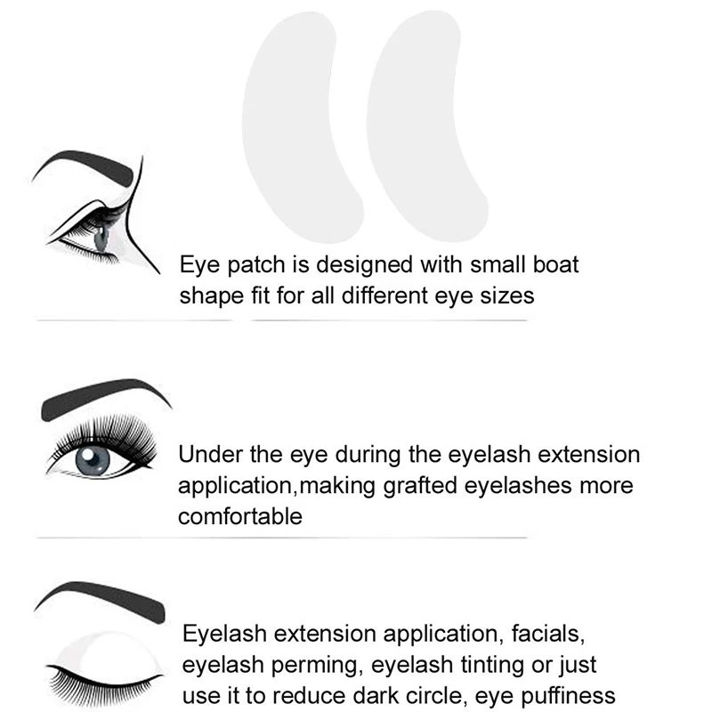 Low MOQ natural eyelash extension under eye gel pads patch lash lift under eye patches