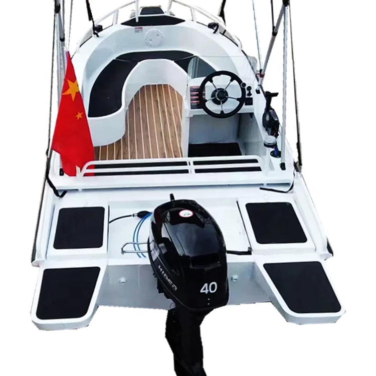Direct Price High Quality Small Aluminium Pleasure Boat Outboard Speed Boat for Sale