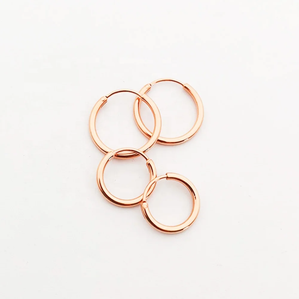 Earrings Circle Korean Fashion Jewelry Circle Hoop Earrings Steel Jewelry Stainless Earings Gold Plates Non Tranish Jewelry